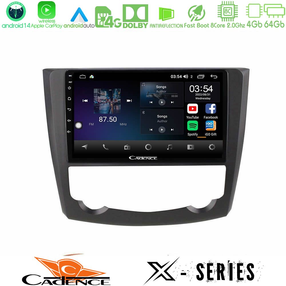 Cadence X Series Renault Kadjar 8core Android 14 4+64GB Navigation Multimedia Tablet 9"
