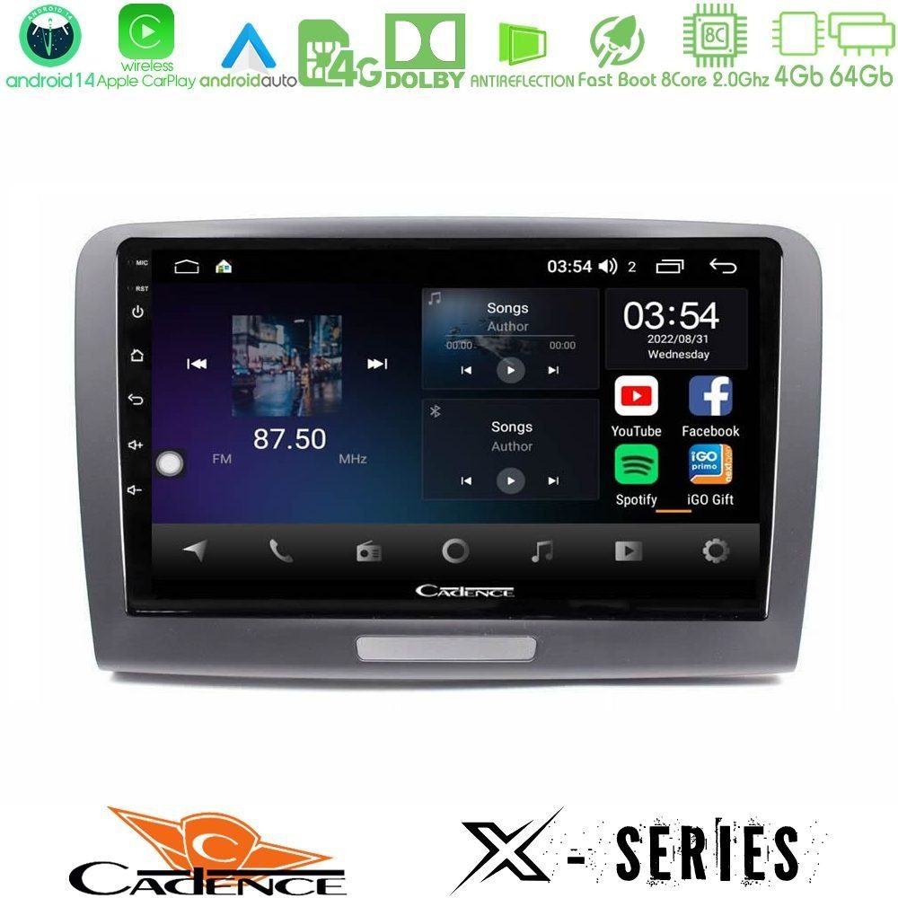 Cadence X Series Skoda Superb 2008-2015 8core Android 14 4+64GB Navigation Multimedia Tablet 9"