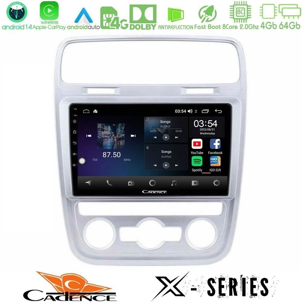 Cadence X Series VW Scirocco 2014 – 2017 8core Android 14 4+64GB Navigation Multimedia Tablet 9"