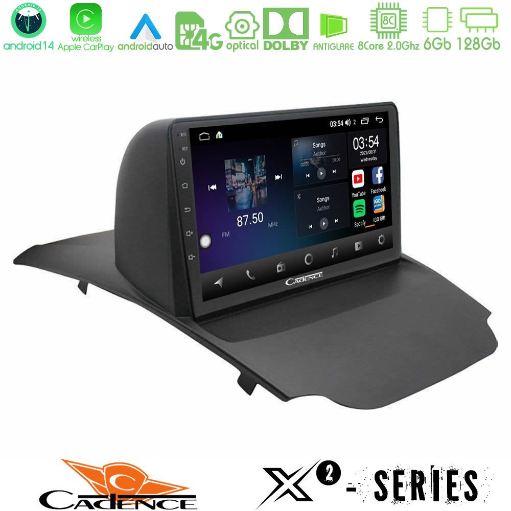 Cadence X2 Series 8Core Android14 6+128GB Ford Ecosport 2014-2017 Navigation Multimedia Tablet 10"