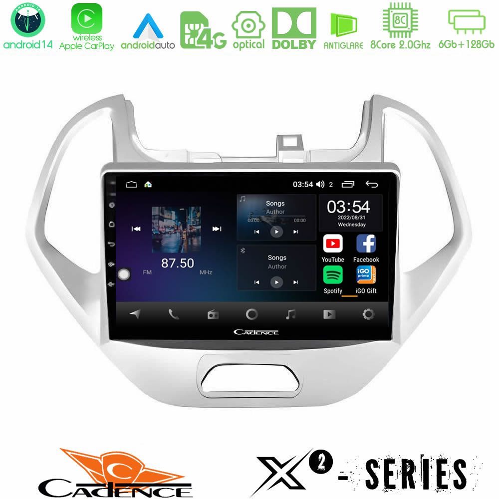Cadence X2 Series 8Core Android14 6+128GB Ford KA 2016-2020 Navigation Multimedia Tablet 9"