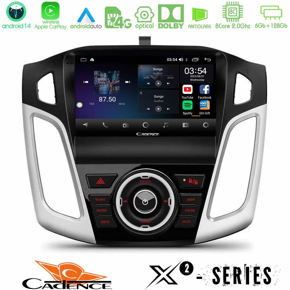 Cadence X2 Series 8Core Android14 6+128GB Ford Focus 2012-2018 Navigation Multimedia Tablet 9"
