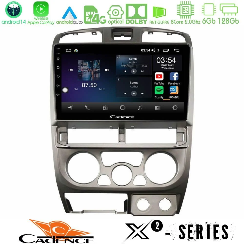 Cadence X2 Series 8Core Android14 6+128GB Isuzu D-Max 2004-2006 Navigation Multimedia Tablet 9"