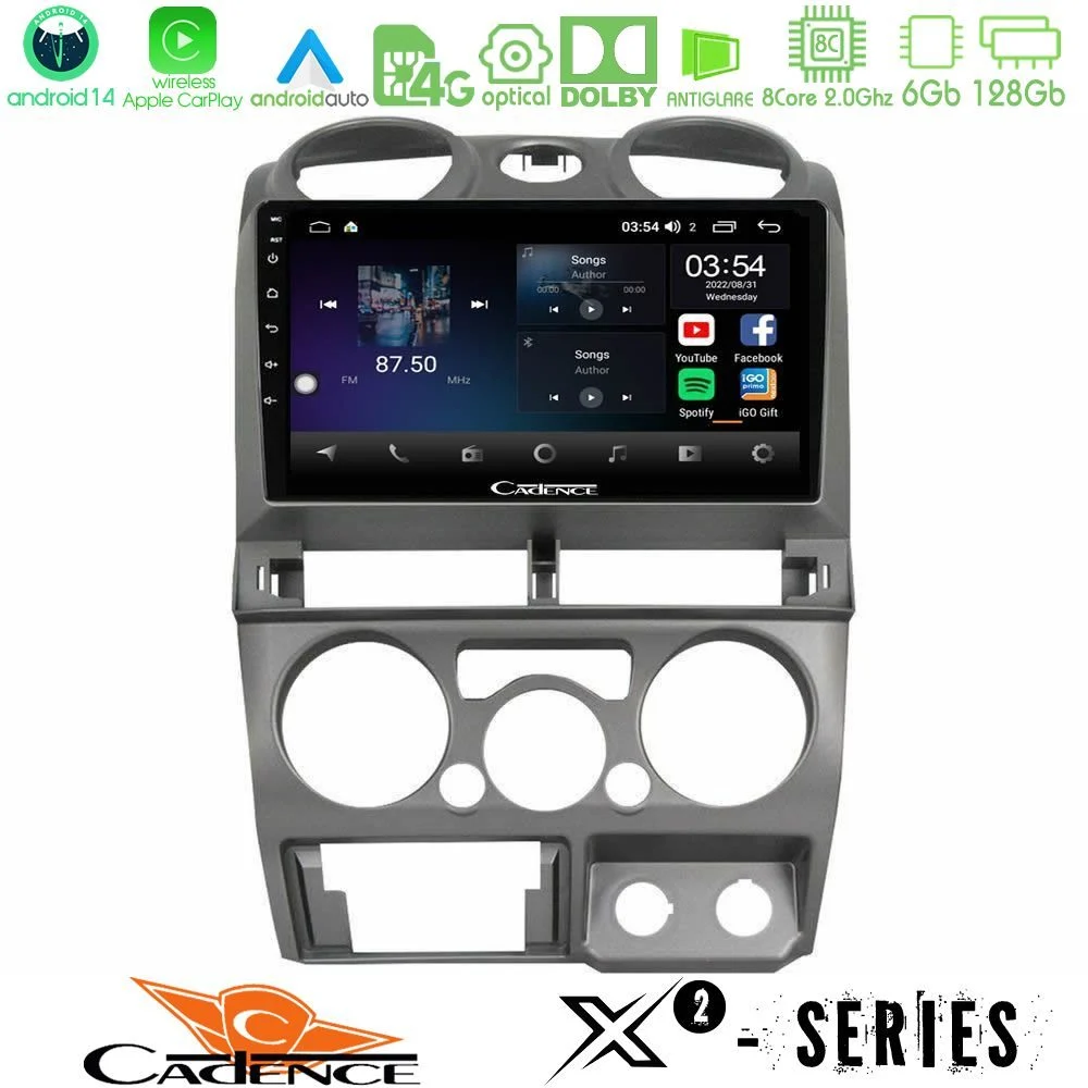 Cadence X2 Series 8Core Android14 6+128GB Isuzu D-Max 2007-2011 Navigation Multimedia Tablet 9"
