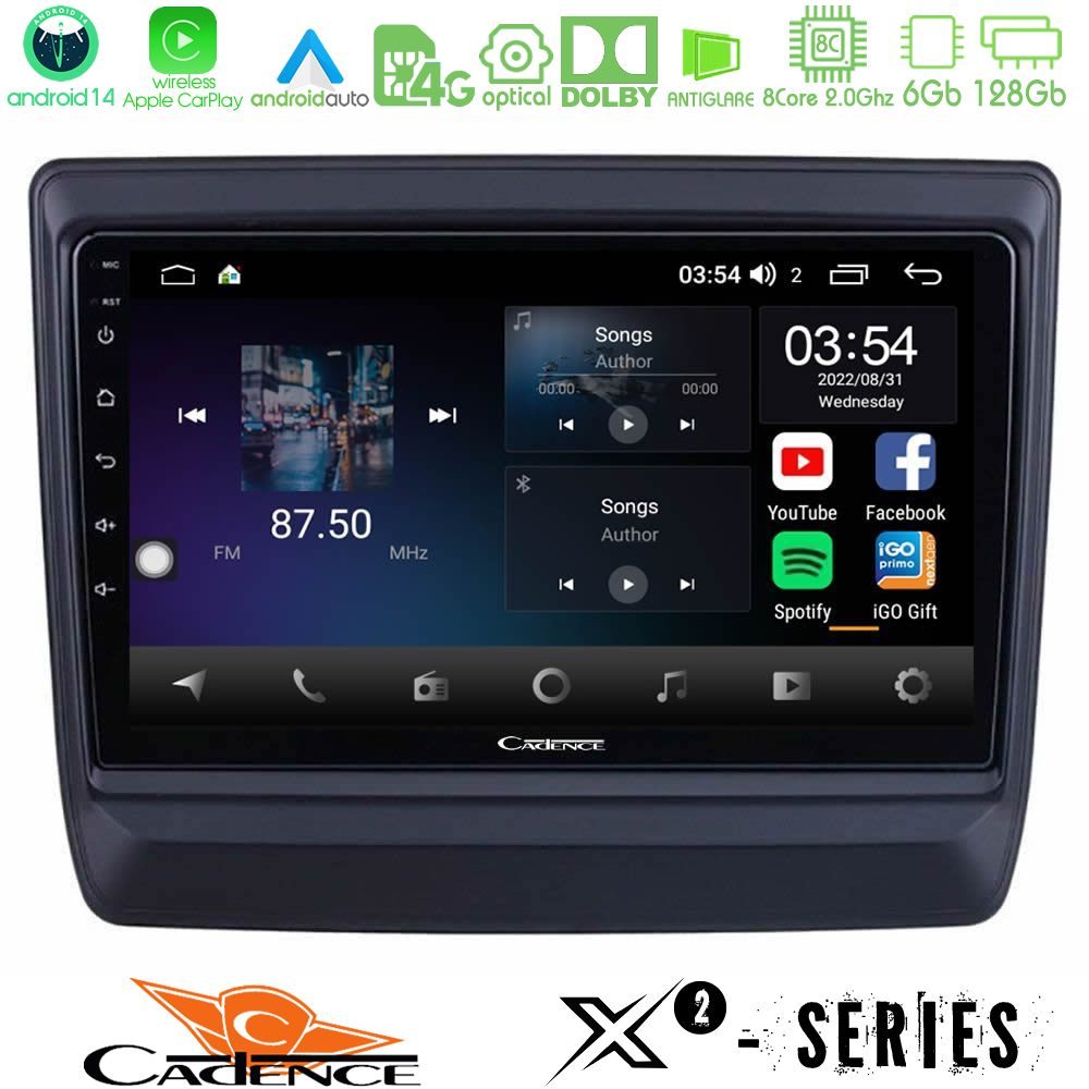 Cadence X2 Series 8Core Android14 6+128GB  Isuzu D-MAX 2020-2023 Navigation Multimedia Tablet 9"