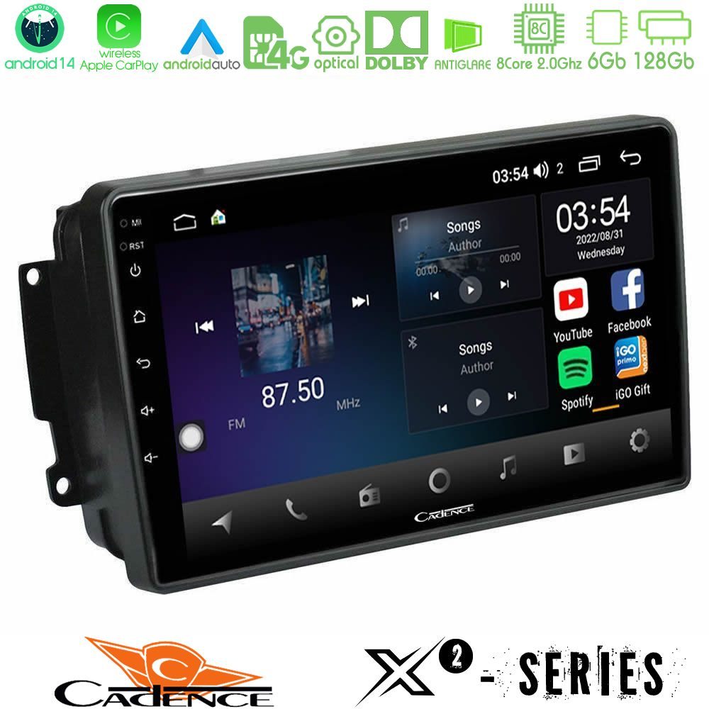 Cadence X2 Series 8Core Android14 6+128GB  Mercedes C/CLK/G Class (W203/W209) Navigation Multimedia Tablet 9"