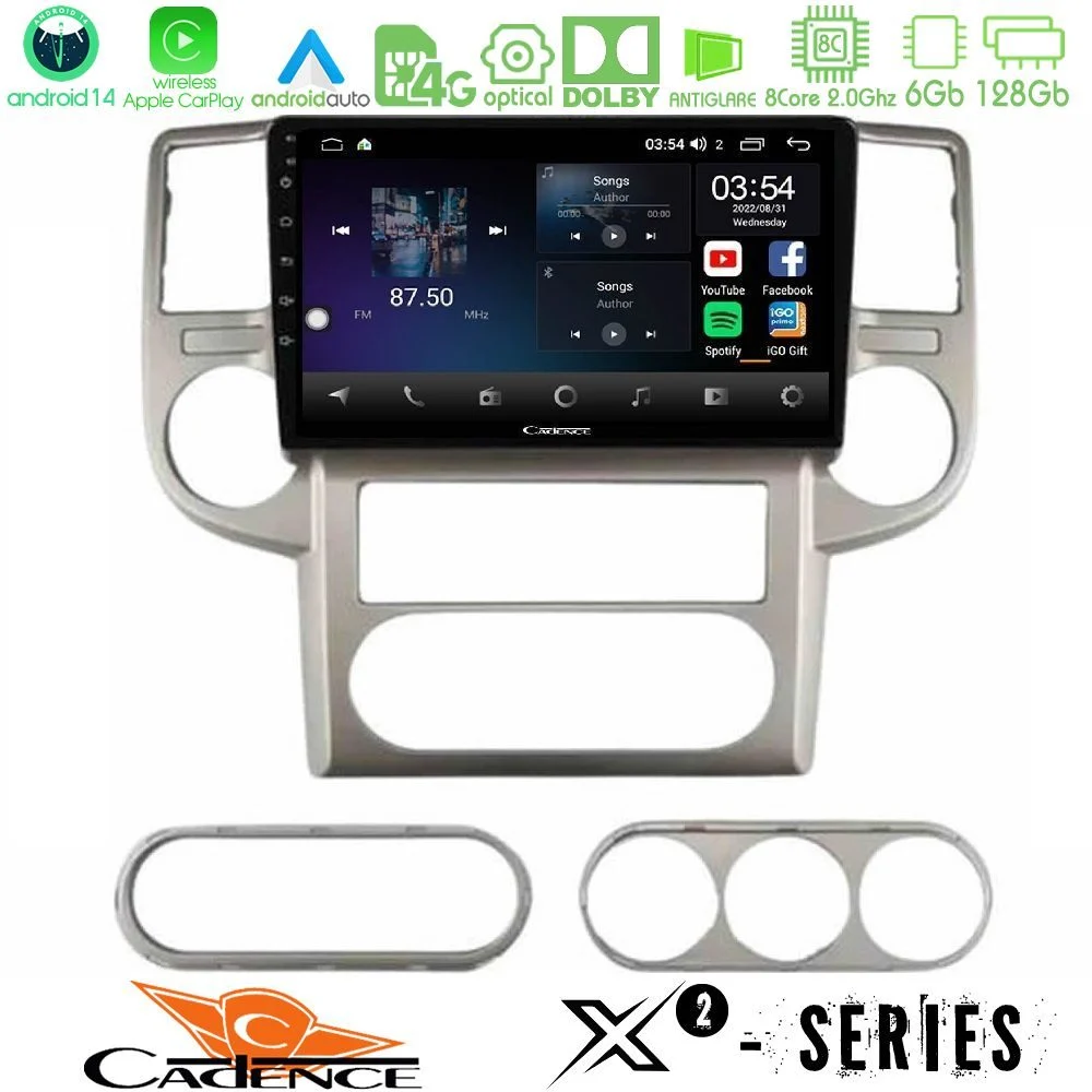 Cadence X2 Series 8Core Android14 6+128GB Nissan X-Trail 2003-2007 Navigation Multimedia Tablet 10"