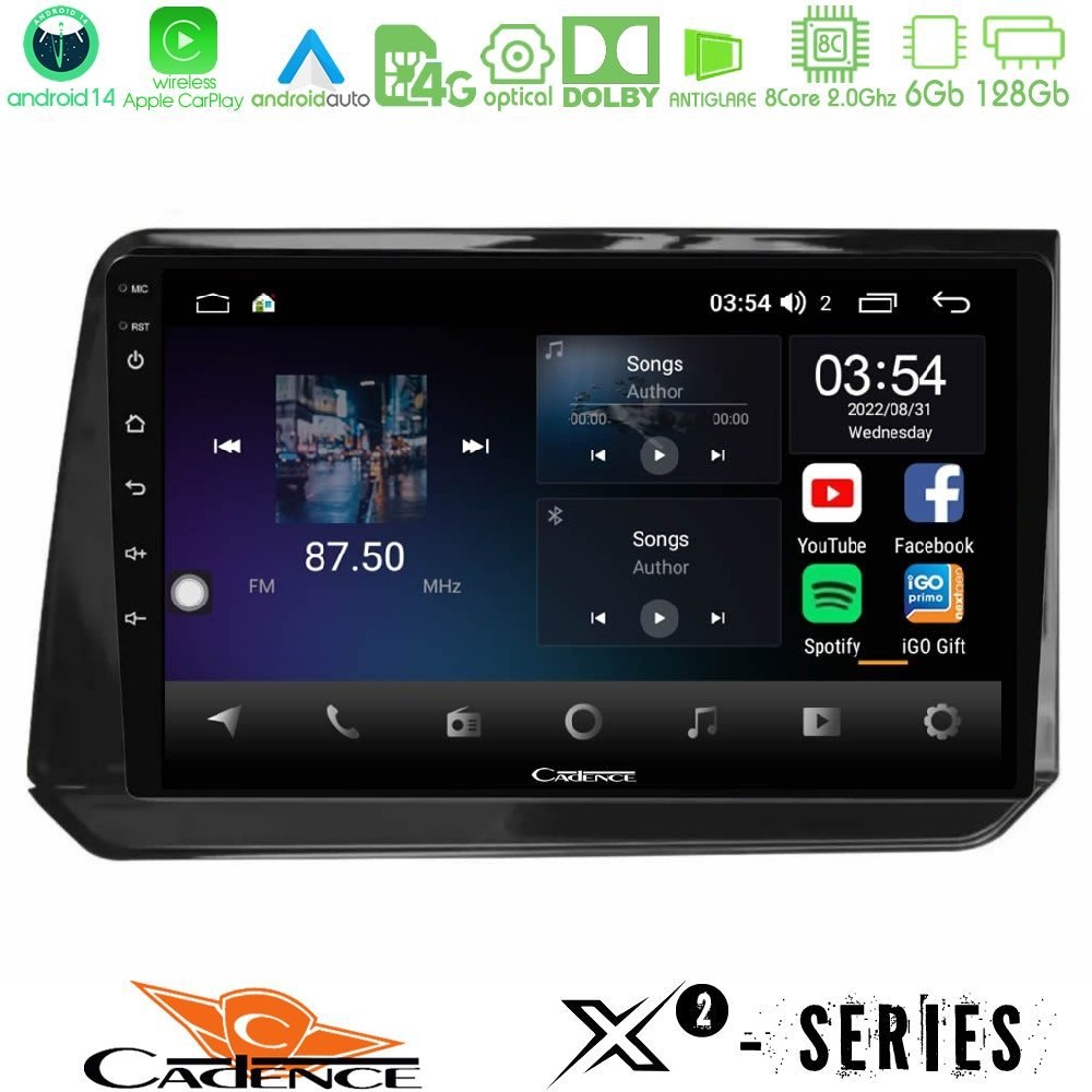 Cadence X2 Series 8Core Android14 6+128GB Nissan Note 2021-2026 RHD Navigation Multimedia Tablet 10"