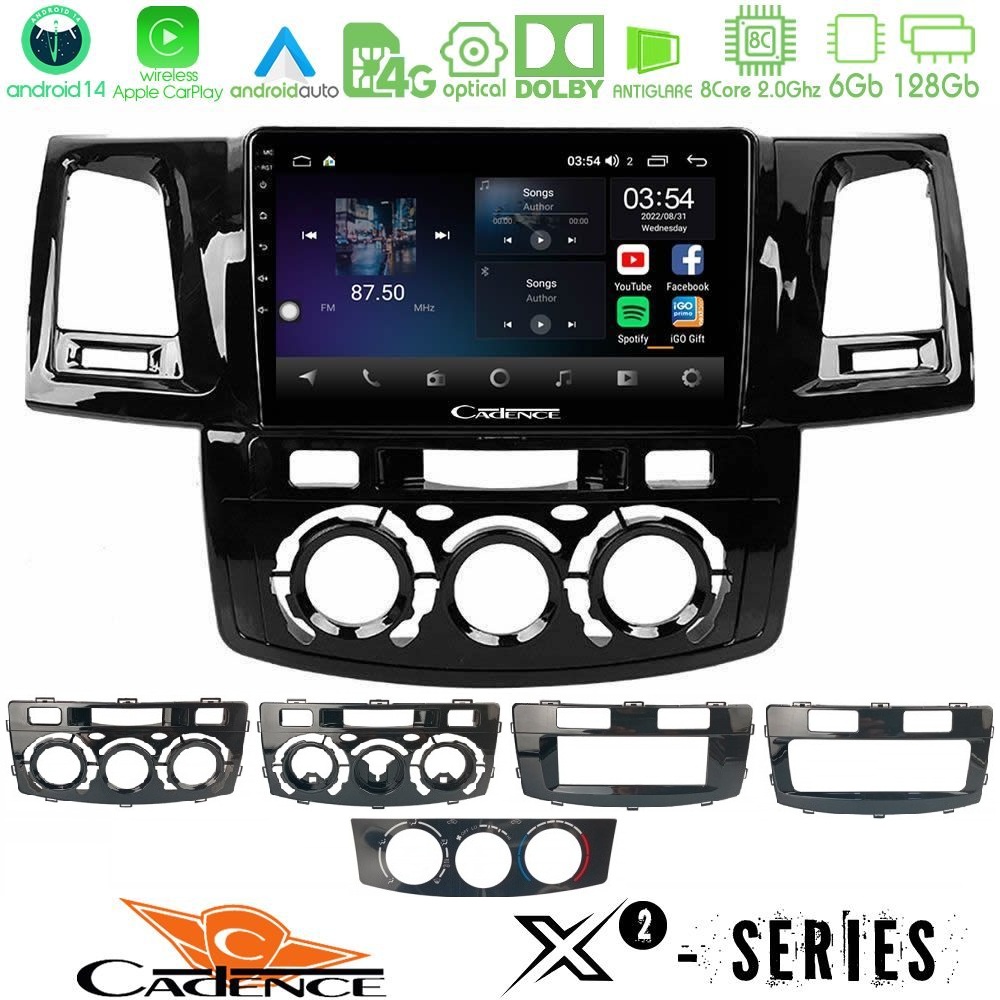 Cadence X2 Series 8Core Android14 6+128GB  Toyota Hilux 2007-2016 Navigation Multimedia Tablet 9"