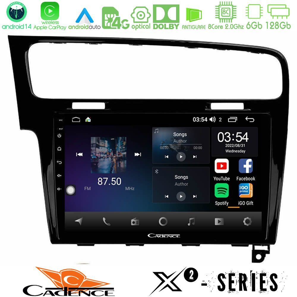 Cadence X2 Series 8Core Android14 6+128GB  VW GOLF 7 Navigation Multimedia Tablet 10"