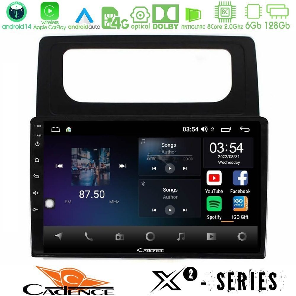 Cadence X2 Series 8Core Android14 6+128GB VW Caddy 2004-2014 Navigation Multimedia Tablet 10"