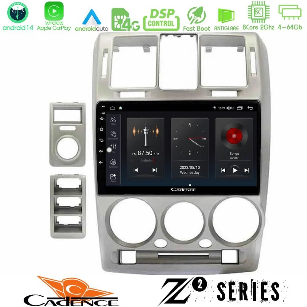 Cadence Z2 Series 8Core Android14 4+64GB  Hyundai Getz 2002-2009 Navigation Multimedia Tablet 9" Με Carplay & Android Auto Με Carplay & Android Auto