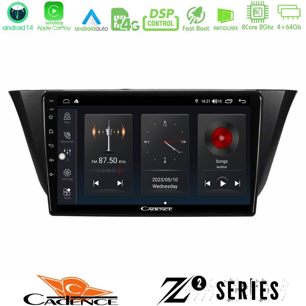 Cadence Z2 Series 8Core Android14 4+64GB Iveco Daily 2014-2025 Navigation Multimedia Tablet 9" Με Carplay & Android Auto