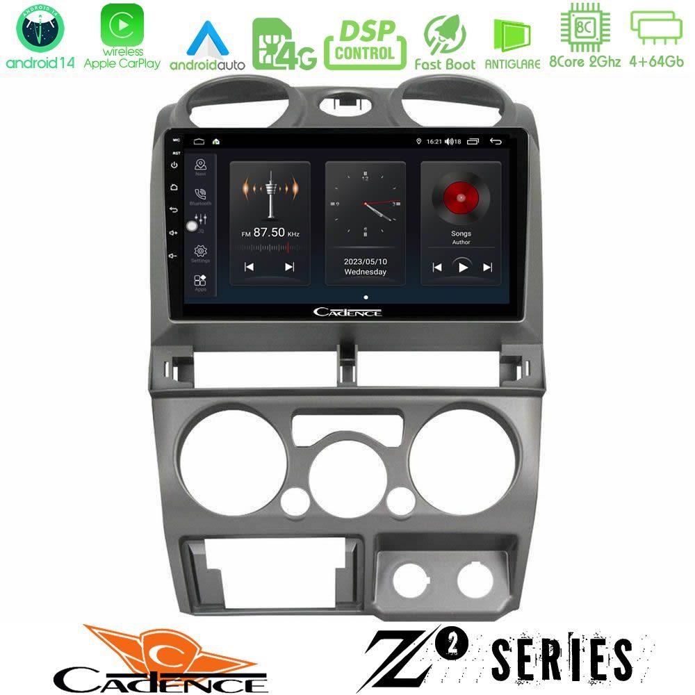 Cadence Z2 Series 8Core Android14 4+64GB  Isuzu D-Max 2007-2011 Navigation Multimedia Tablet 9" Με Carplay & Android Auto