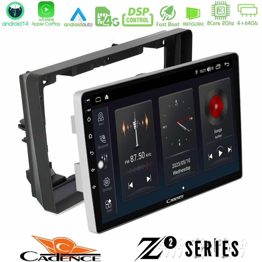 Cadence Z2 Series 8Core Android14 4+64GB Peugeot 308 2013-2020 Navigation Multimedia Tablet 9" Με Carplay & Android Auto
