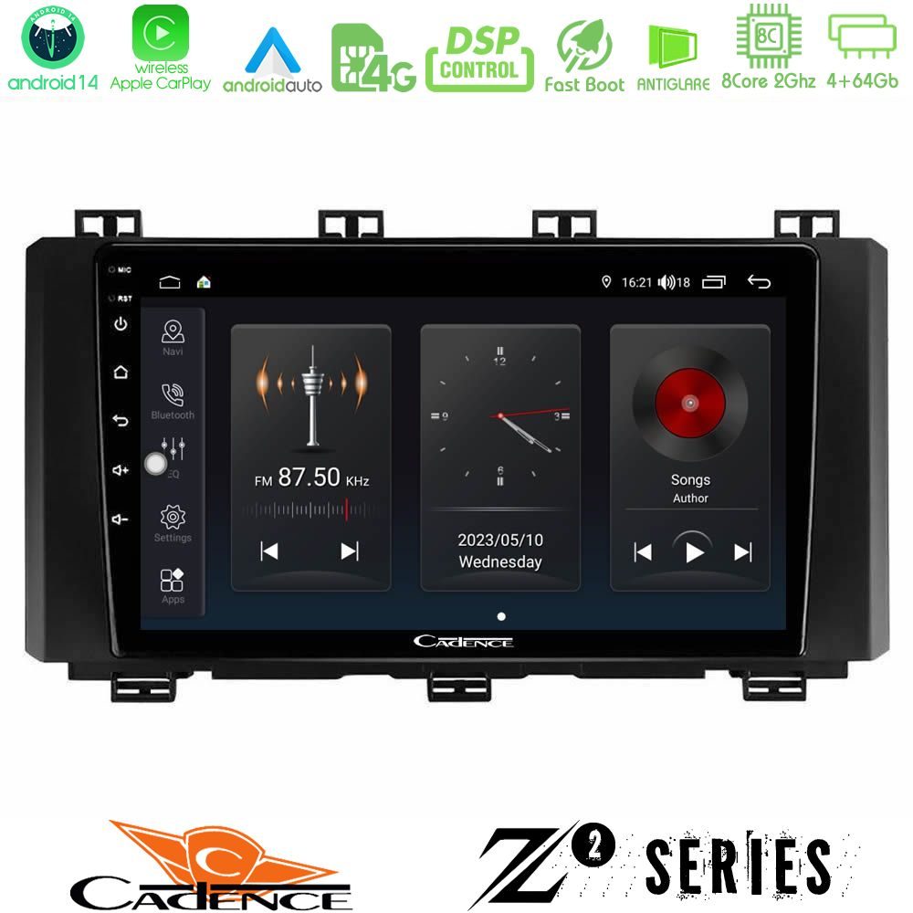 Cadence Z2 Series 8Core Android14 4+64GB Seat Ateca 2017-2021 Navigation Multimedia Tablet 9" Με Carplay & Android Auto