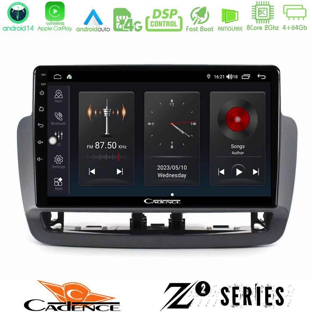 Cadence Z2 Series 8Core Android14 4+64GB Seat Ibiza 2012-2015 Navigation Multimedia Tablet 9" Με Carplay & Android Auto