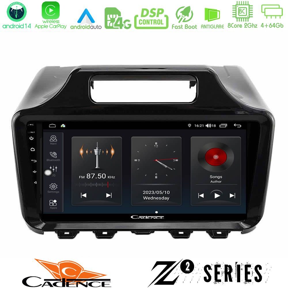 Cadence Z2 Series 8Core Android14 4+64GB  Toyota iQ 2008 – 2015 Navigation Multimedia Tablet 9" Με Carplay & Android Auto Με Carplay & Android Auto