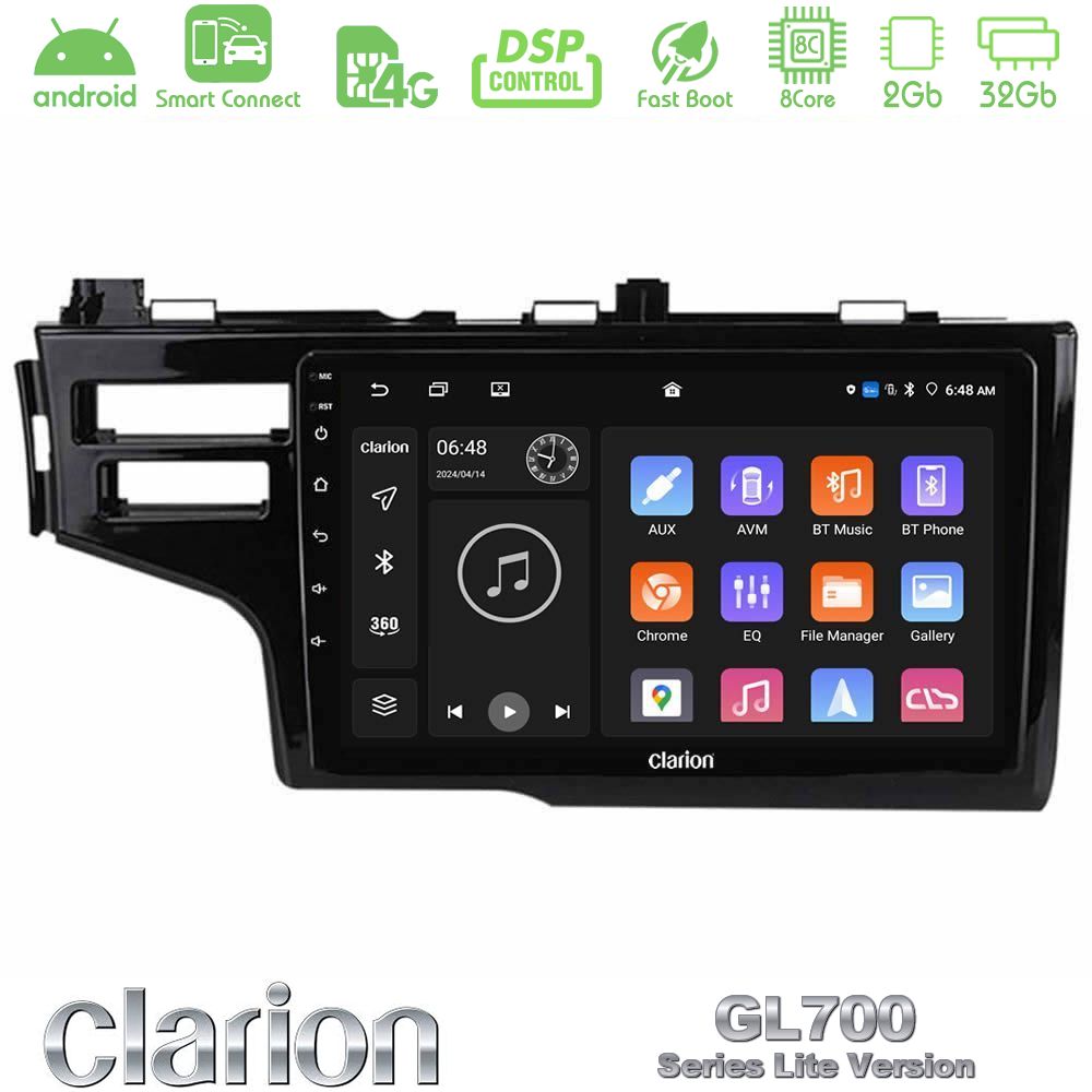 Clarion GL700 Lite Series 8Core Android ClarionOS 2+32GB Honda Jazz 2013-2020 Navigation Multimedia Tablet 9" Με Carplay & Android Auto