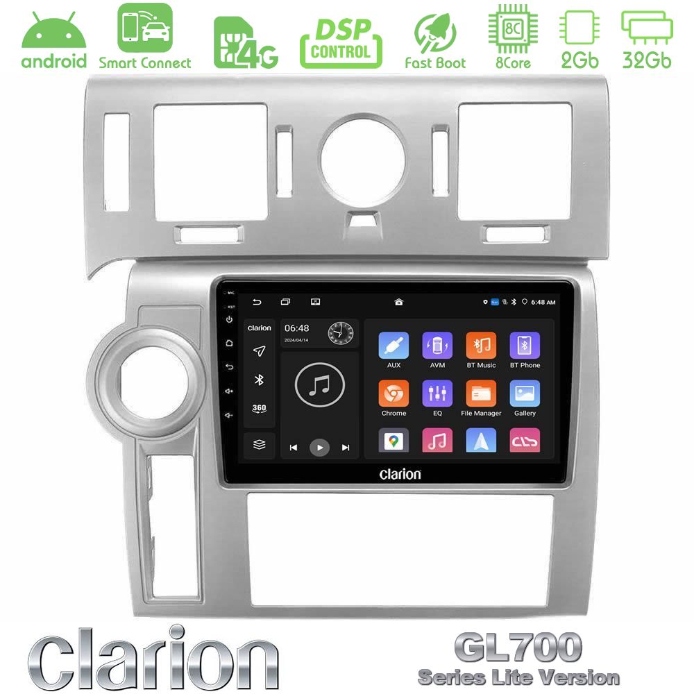 Clarion GL700 Lite Series 8Core Android ClarionOS 2+32GB Hummer H2 2008-2009 Navigation Multimedia Tablet 9" Με Carplay & Android Auto