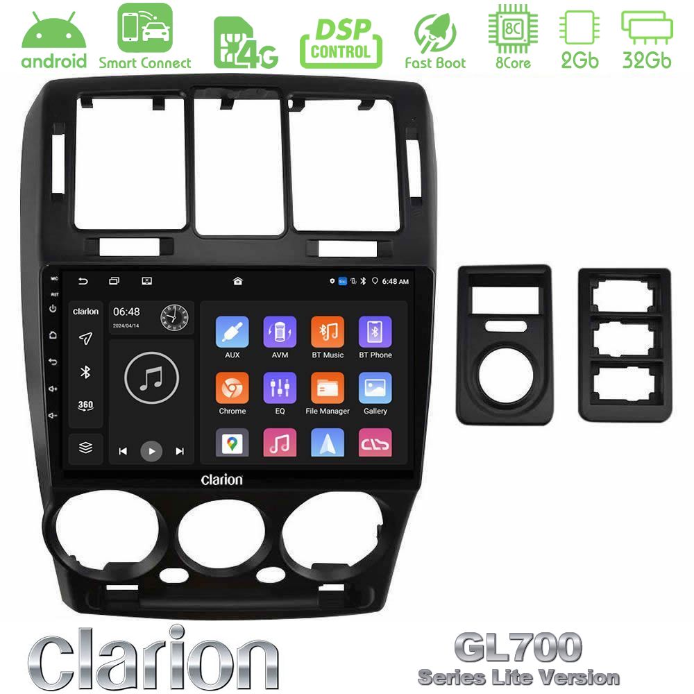 Clarion GL700 Lite Series 8Core Android ClarionOS 2+32GB Hyundai Getz 2002-2009 Navigation Multimedia Tablet 9" Με Carplay & Android Auto