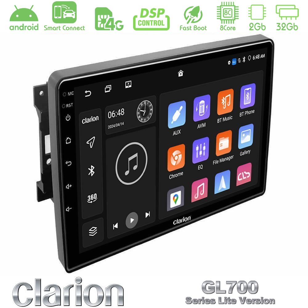 Clarion GL700 Lite Series 8Core Android ClarionOS 2+32GB Chrysler / Dodge / Jeep Navigation Multimedia Tablet 10" Με Carplay & Android Auto