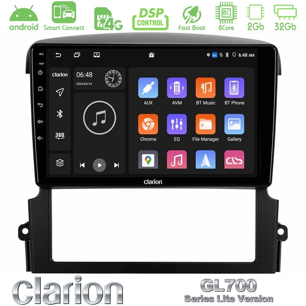 Clarion GL700 Lite Series 8Core Android ClarionOS 2+32GB Kia Sorento Navigation Multimedia Tablet 9" Με Carplay & Android Auto