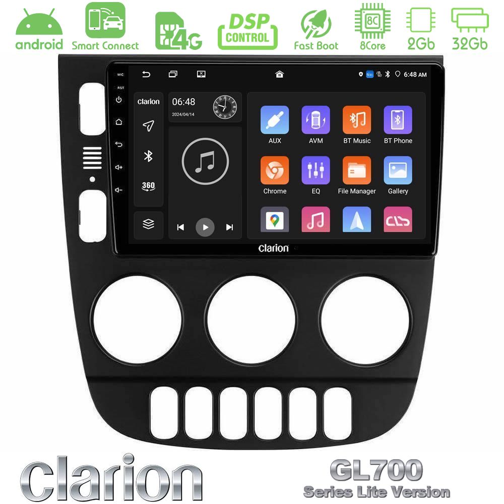 Clarion GL700 Lite Series 8Core Android ClarionOS 2+32GB Mercedes ML Class 1998-2005 Navigation Multimedia Tablet 9" Με Carplay & Android Auto