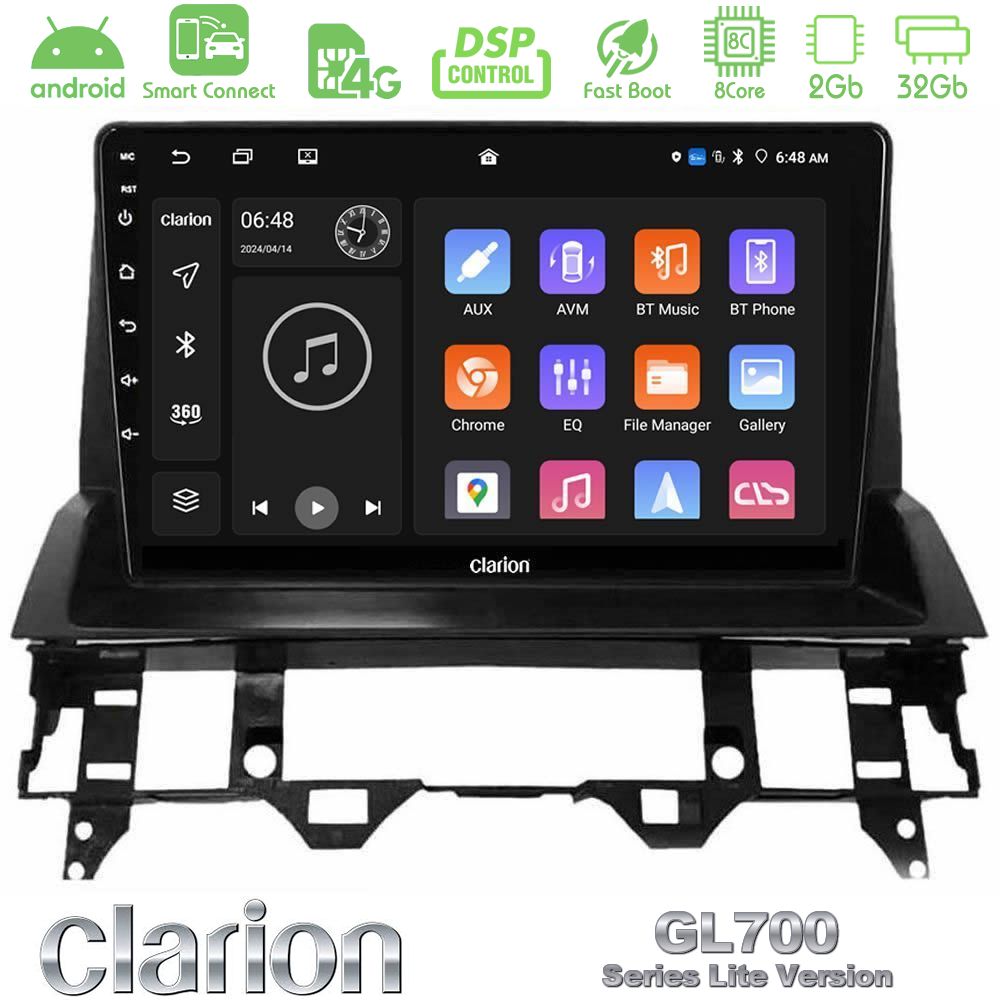 Clarion GL700 Lite Series 8Core Android ClarionOS 2+32GB Mazda6 2002-2006 Navigation Multimedia Tablet 9" Με Carplay & Android Auto