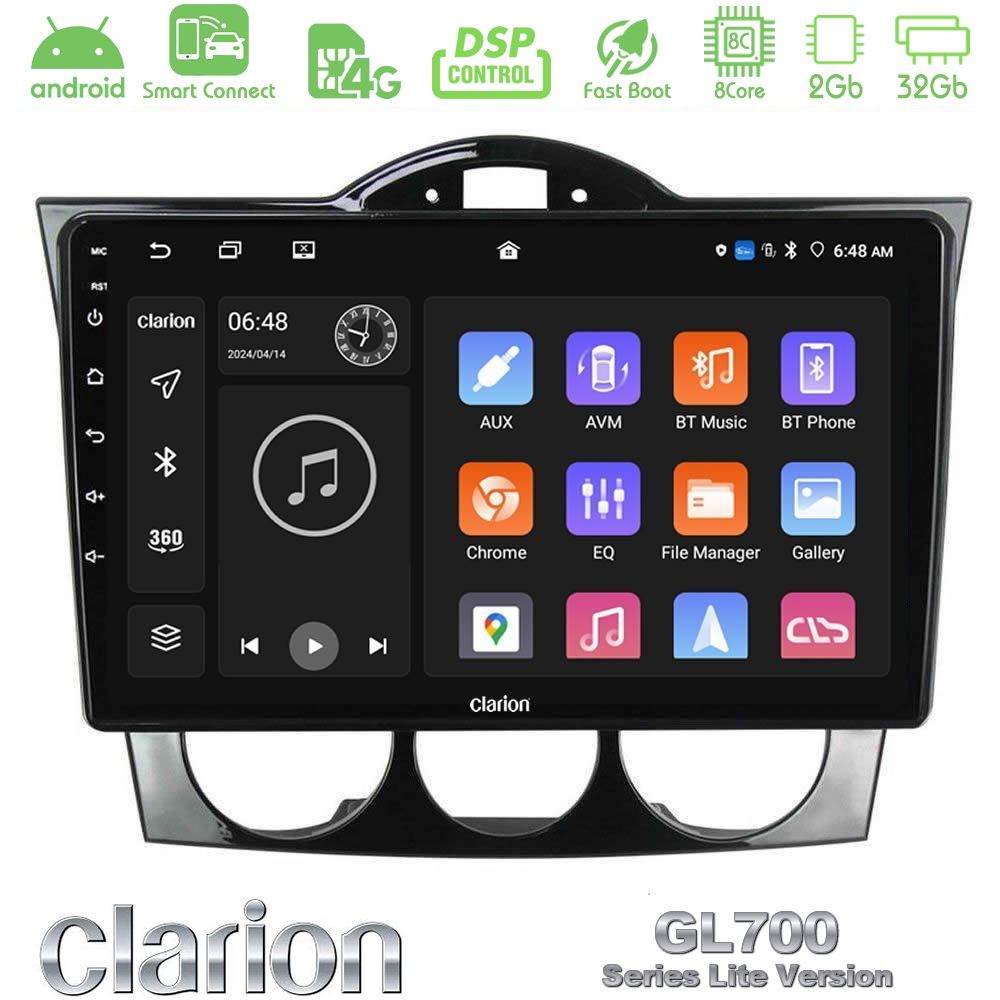 Clarion GL700 Lite Series 8Core Android ClarionOS 2+32GB Mazda RX8 2003-2008 Navigation Multimedia Tablet 9" Με Carplay & Android Auto