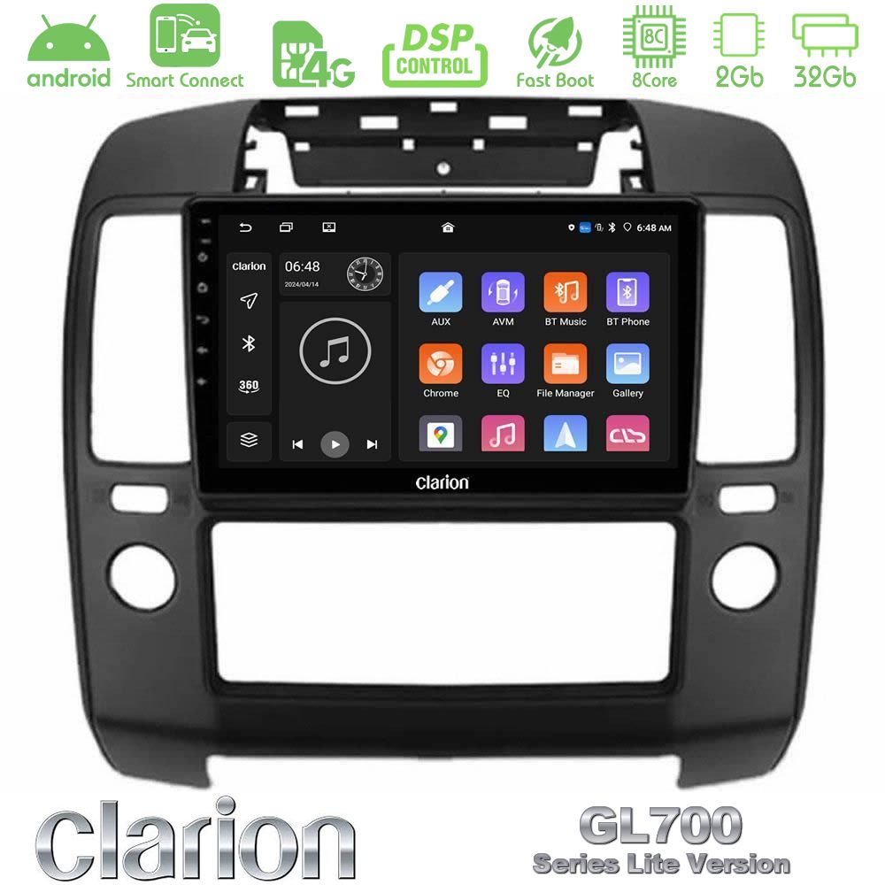 Clarion GL700 Lite Series 8Core Android ClarionOS 2+32GB Nissan Navara Navigation Multimedia Tablet 9" Με Carplay & Android Auto