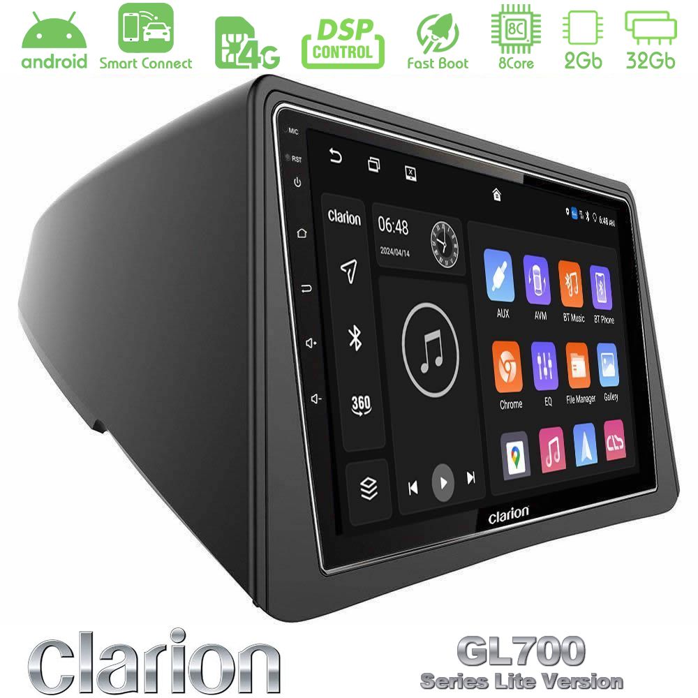 Clarion GL700 Lite Series 8Core Android ClarionOS 2+32GB Opel Mokka Navigation Multimedia Tablet 9" Με Carplay & Android Auto