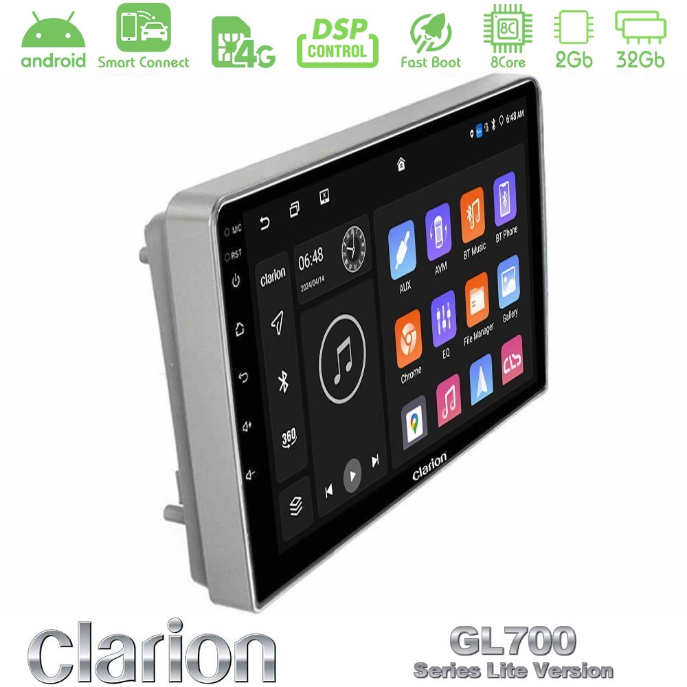 Clarion GL700 Lite Series 8Core Android ClarionOS 2+32GB Opel Astra/Corsa/Antara/Zafira Navigation Multimedia Tablet 9" Με Carplay & Android Auto