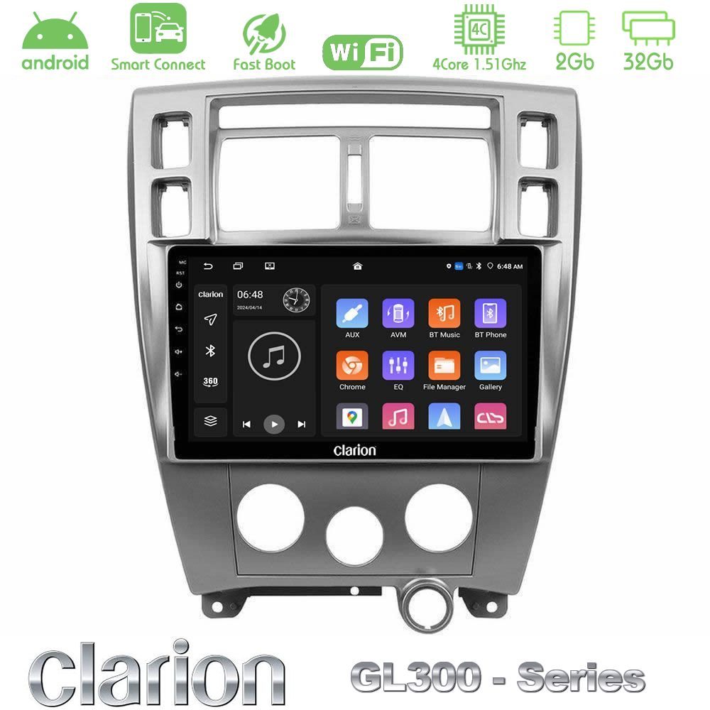 Clarion GL300 Series 4Core Android ClarionOS 2+32GB Hyundai Tucson Navigation Multimedia Tablet 10" Με Carplay & Android Auto