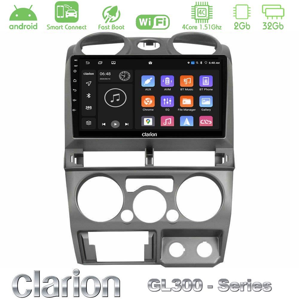Clarion GL300 Series 4Core Android ClarionOS 2+32GB Isuzu D-Max 2007-2011 Navigation Multimedia Tablet 9" Με Carplay & Android Auto