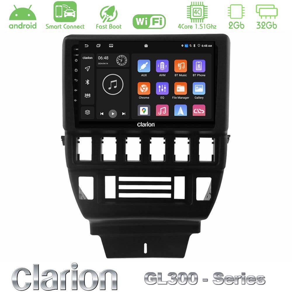 Clarion GL300 Series 4Core Android ClarionOS 2+32GB Lada Niva Navigation Multimedia Tablet 9" Με Carplay & Android Auto