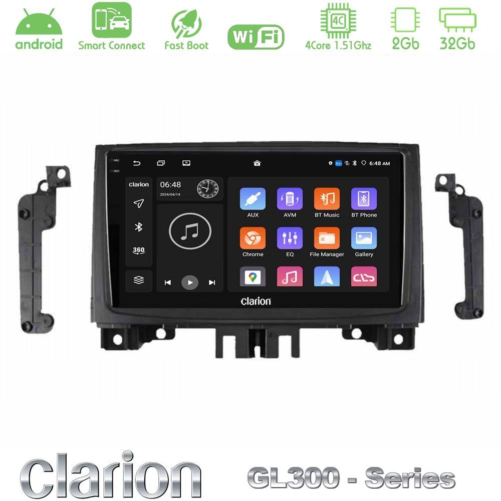 Clarion GL300 Series Mercedes Sprinter/VW Crafter 2006-2018 4Core Android ClarionOS 2+32GB Navigation Multimedia Tablet 9" Με Carplay & Android Auto