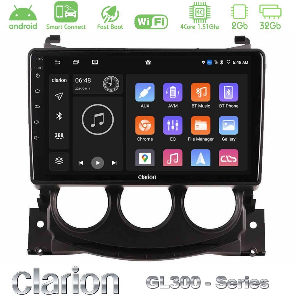 Clarion GL300 Series Nissan 370Z 2009-2013 4Core Android ClarionOS 2+32GB Navigation Multimedia Tablet 9" Με Carplay & Android Auto