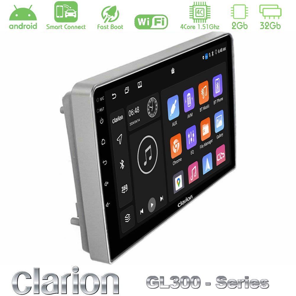 Clarion GL300 Series 4Core Android ClarionOS 2+32GB Opel Astra/Corsa/Antara/Zafira Navigation Multimedia Tablet 9" Με Carplay & Android Auto