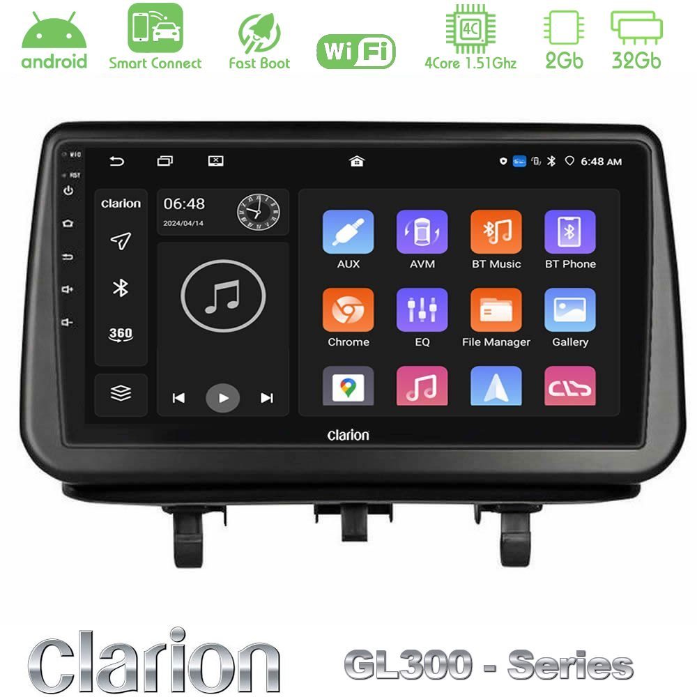 Clarion GL300 Series Opel Meriva B 2010-2017 4Core Android ClarionOS 2+32GB Navigation Multimedia Tablet 9" Με Carplay & Android Auto