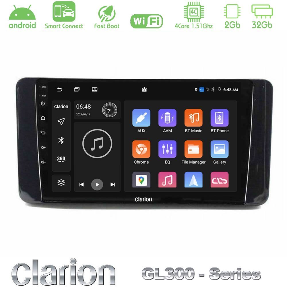 Clarion GL300 Series Skoda Kamiq 2019-2022 4Core Android ClarionOS 2+32GB Navigation Multimedia Tablet 9" Με Carplay & Android Auto