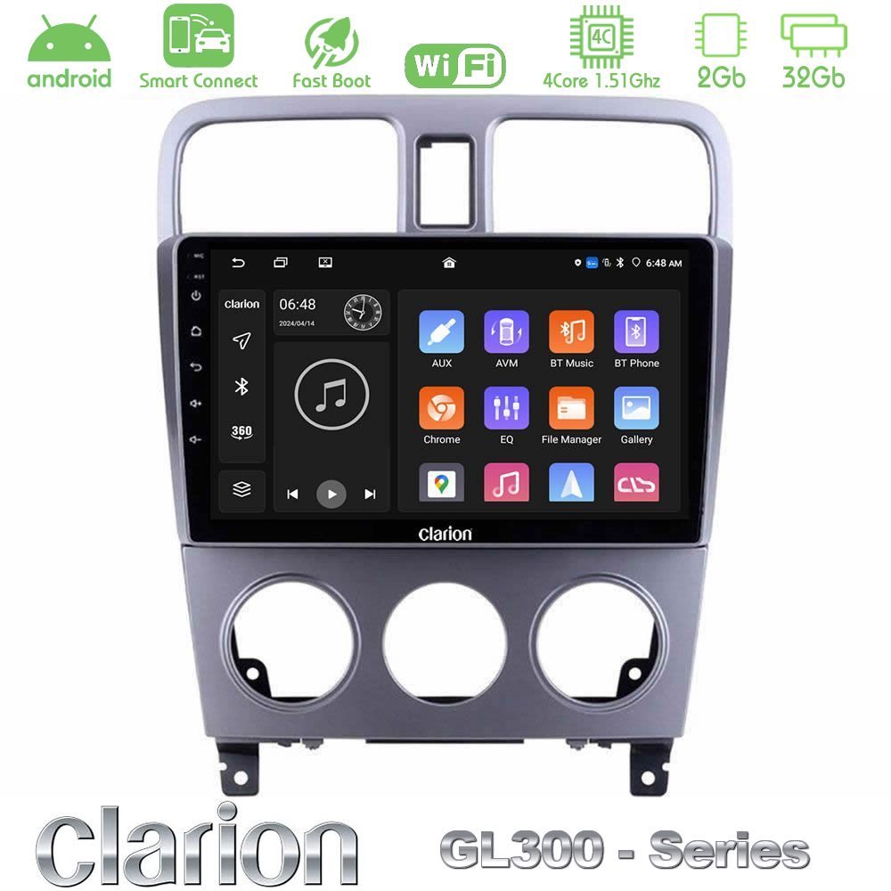 Clarion GL300 Series 4Core Android ClarionOS 2+32GB Subaru Forester 2003-2007 Navigation Multimedia Tablet 9" Με Carplay & Android Auto