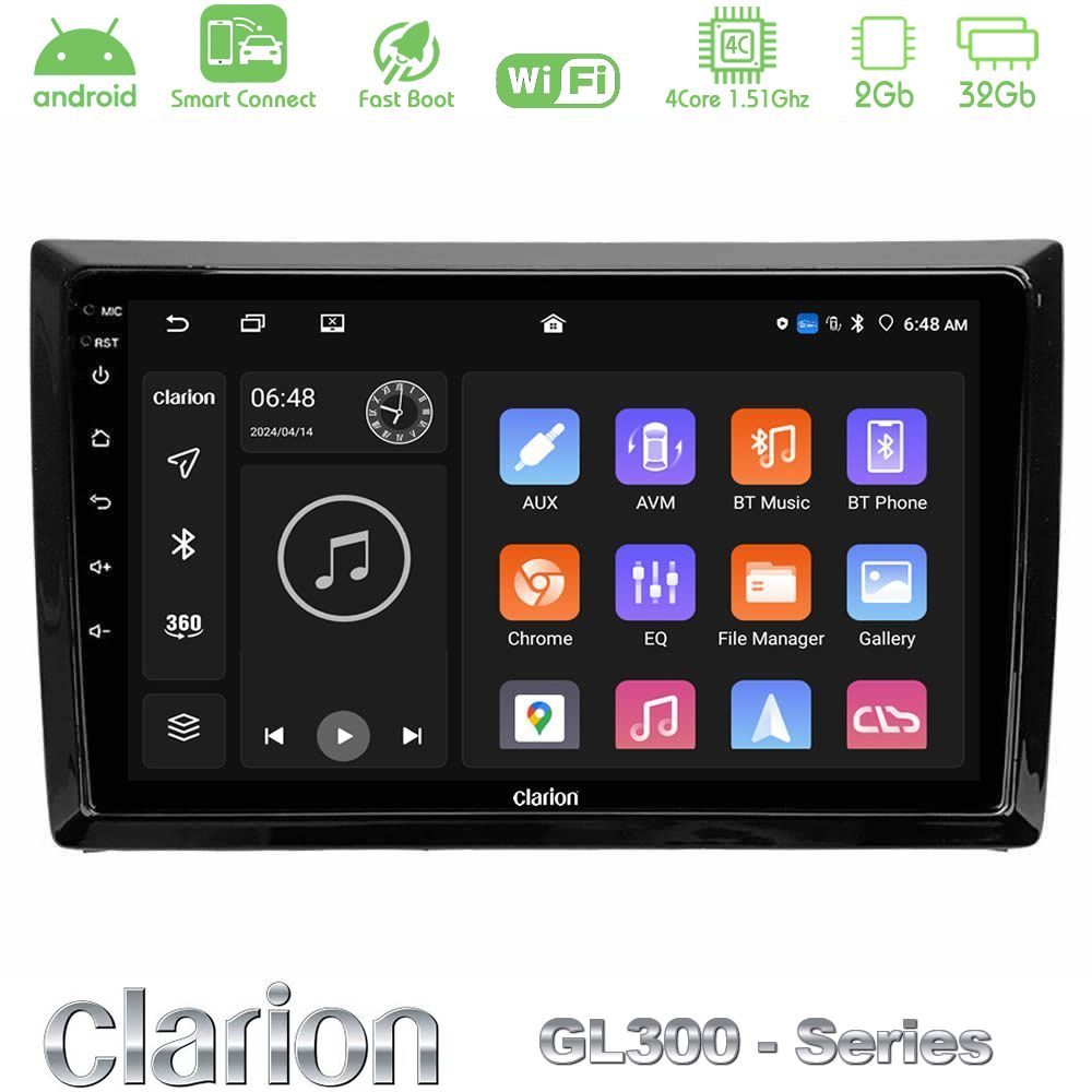 Clarion GL300 Series 4Core Android ClarionOS 2+32GB VW Beetle Navigation Multimedia Tablet 9" Με Carplay & Android Auto