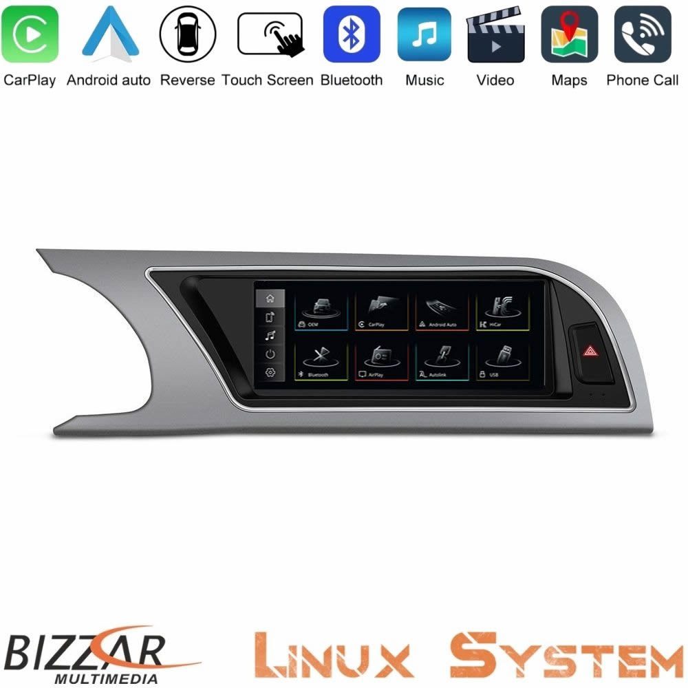 Bizzar Audi A5 (B8) 2008-2015 (με MMI3G) Linux Apple CarPlay | Android Auto screen 8.8" HD
