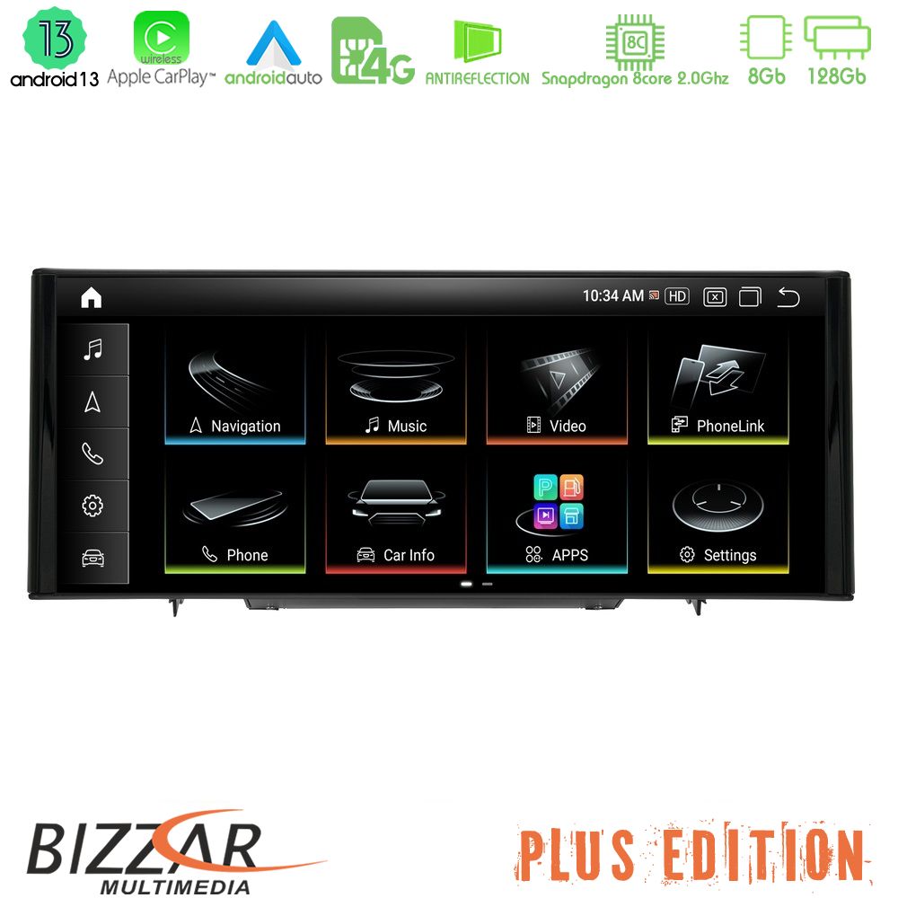 Bizzar Plus Edition Audi A1 (8X) 2010-2018 Android13 8Core (8+128GB) Navigation Multimedia 10.25" HD Anti-reflection