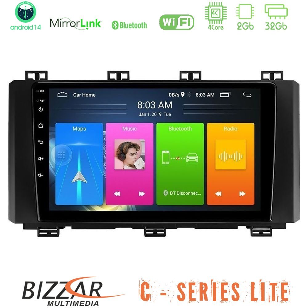 Bizzar C Series Lite 4Core Android14 2+32GB Seat Ateca 2017-2021 Navigation Multimedia Tablet 9"