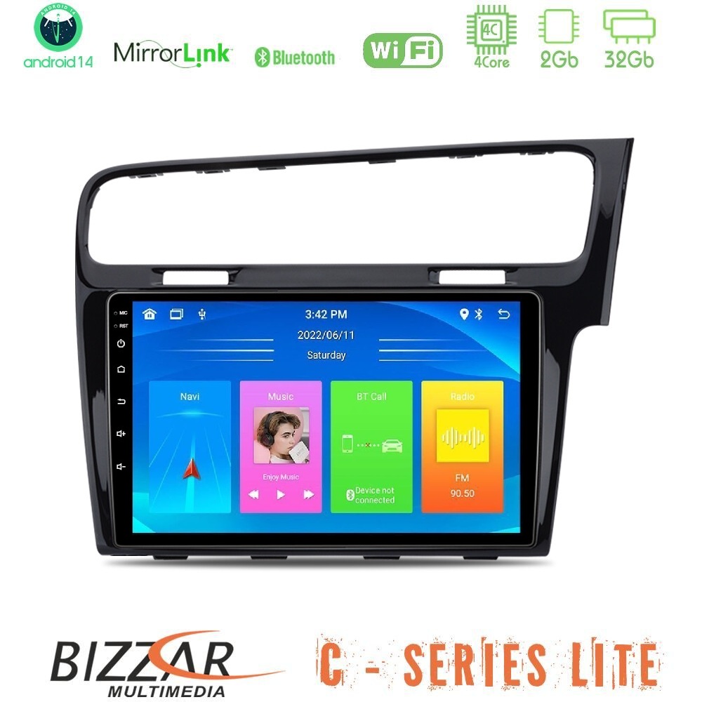 Bizzar C Series Lite 4Core Android14 2+32GB  VW GOLF 7 RHD Navigation Multimedia Tablet 10" (Αντιγραφή)