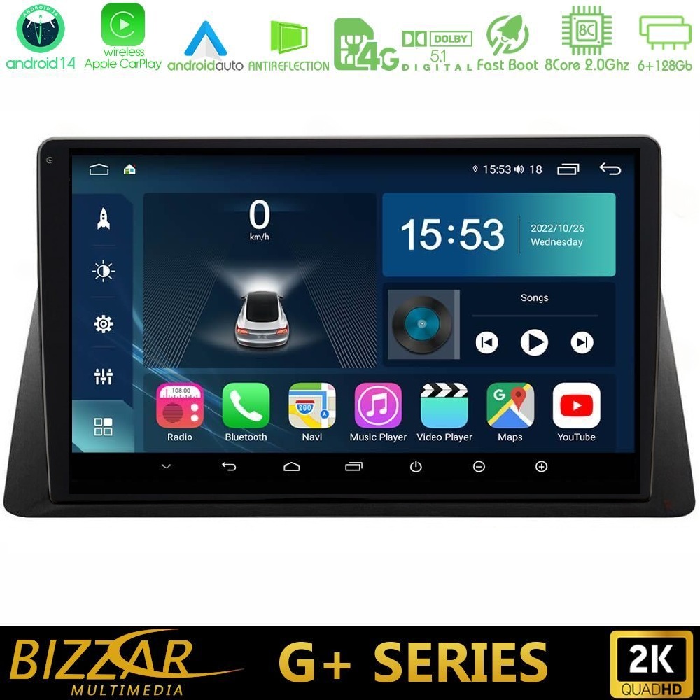 Bizzar G+ Series Honda WR-V 2024-> 8core Android14 6+128GB Navigation Multimedia Tablet 10"