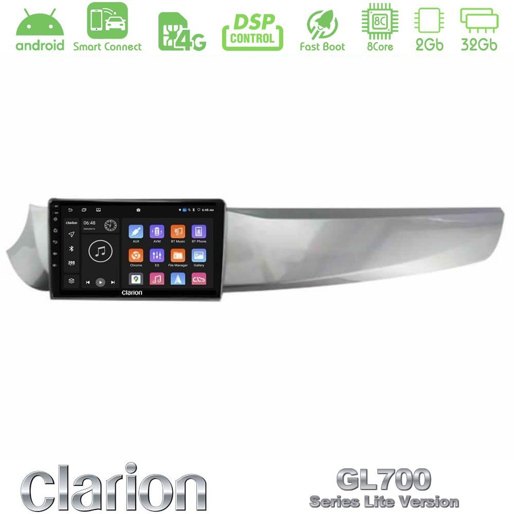 Clarion GL700 Lite Series Alfa Romeo Giulietta 2010-2014 8Core Android ClarionOS 2+32GB Navigation Multimedia Tablet 9" Με Carplay & Android Auto