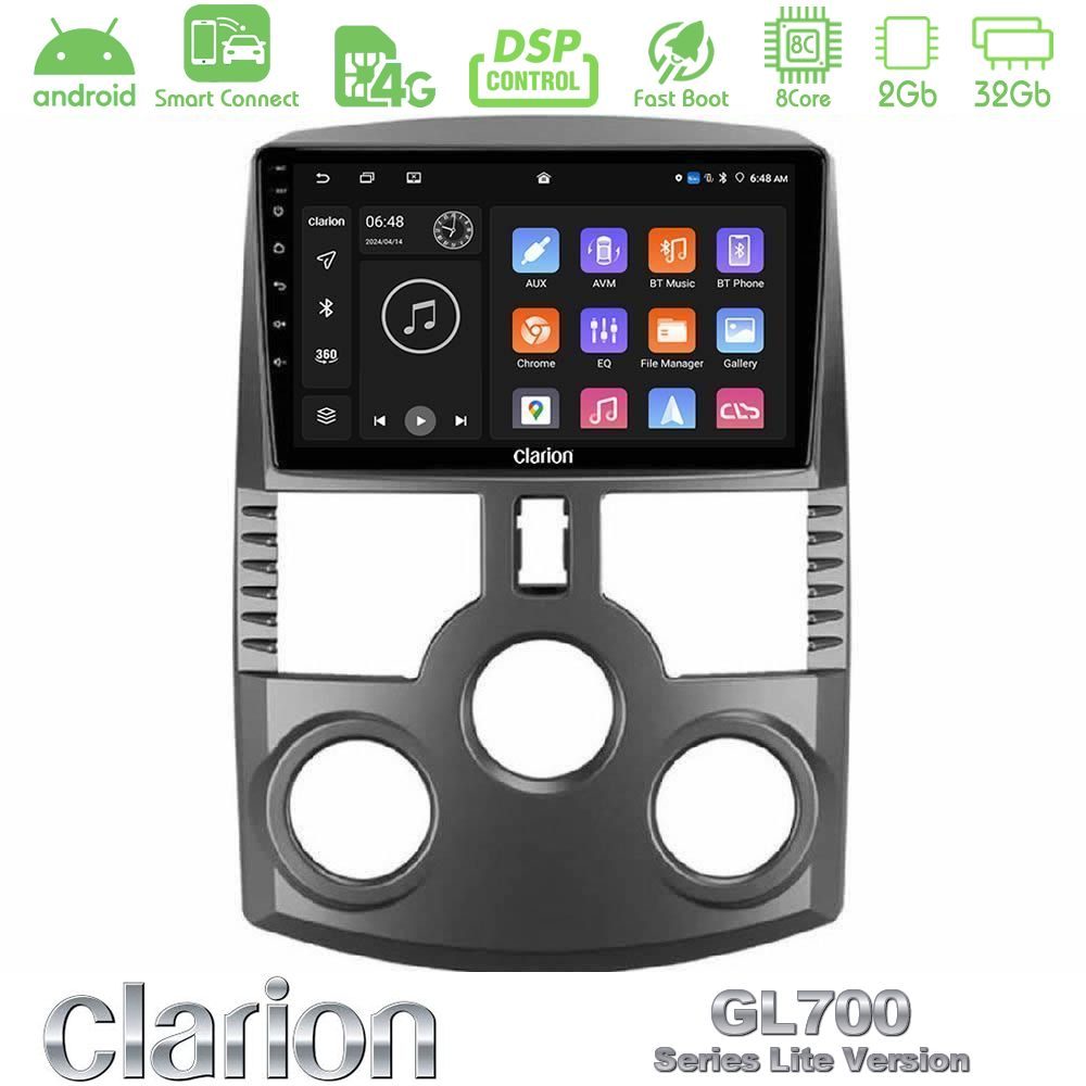 Clarion GL700 Lite Series 8Core Android ClarionOS 2+32GB Daihatsu Terios Navigation Multimedia Tablet 9" Με Carplay & Android Auto